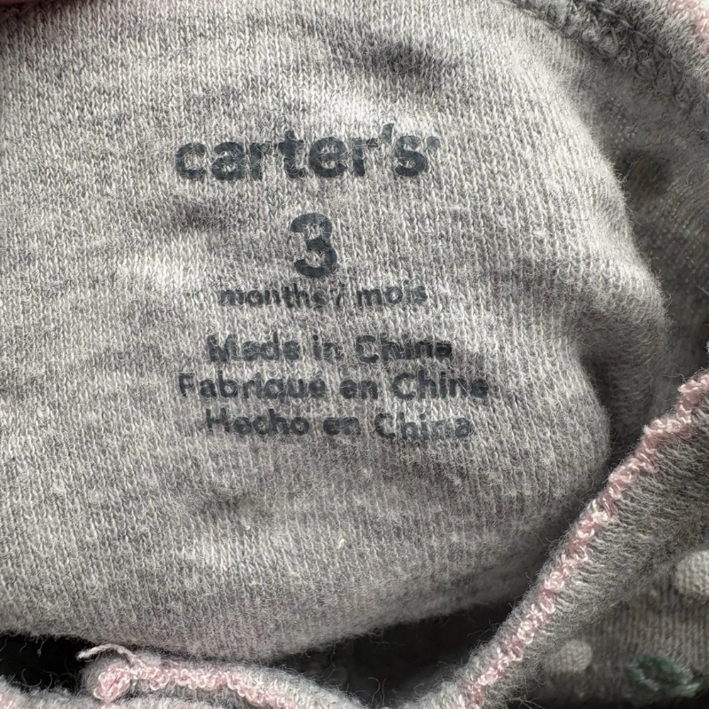 Carters Infant 3-6 Month Lot One Piece  Outfits Sleepers Girl  4 Pieces - Picture 11 of 15
